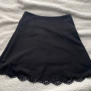 Loft size 2 black midi skirt